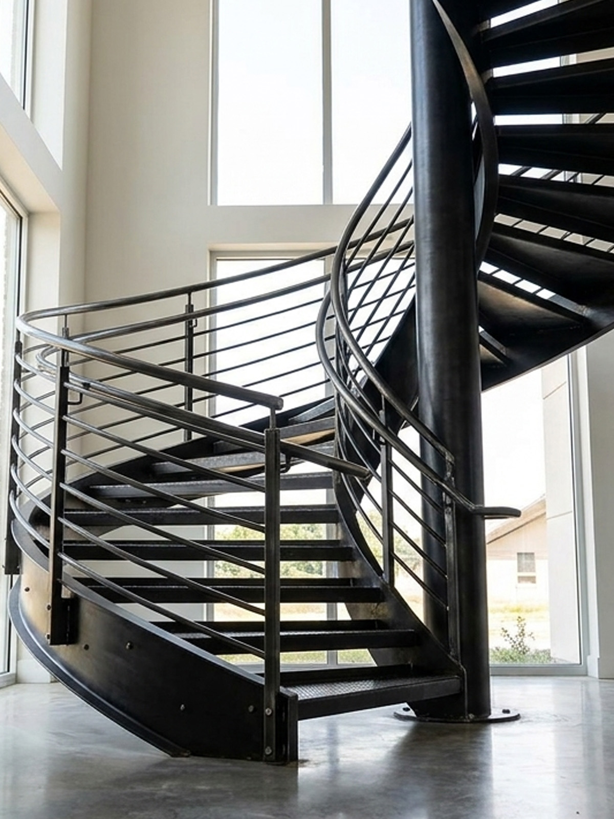 fabricated and fited spirlal stairtcase