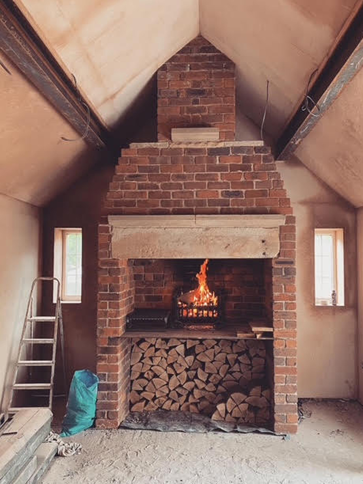 fireplace build