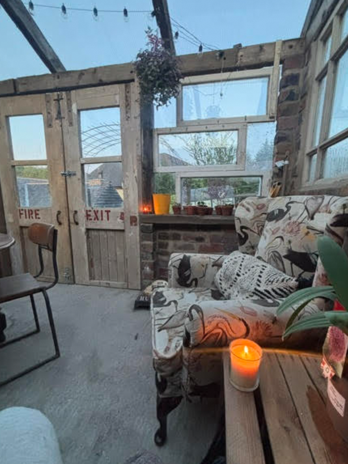 green house inside bespoke build interior