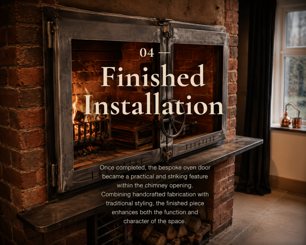 finished installation of the bespoke owne door